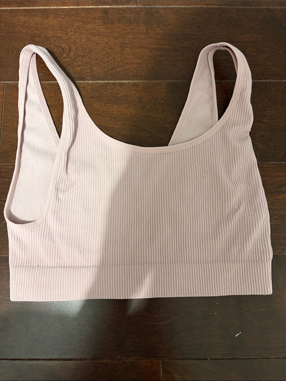 Aritiza Seamless Ribbed Scoop Neck Bralette - Light Mauve